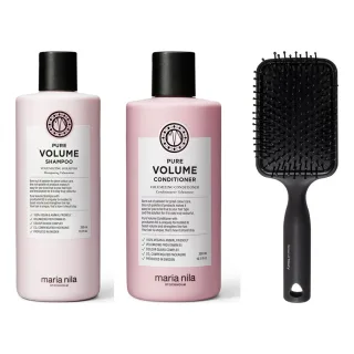 maria nila Volume & Shine Hair Care Set Shampoo Conditioner & Paddle Brush
