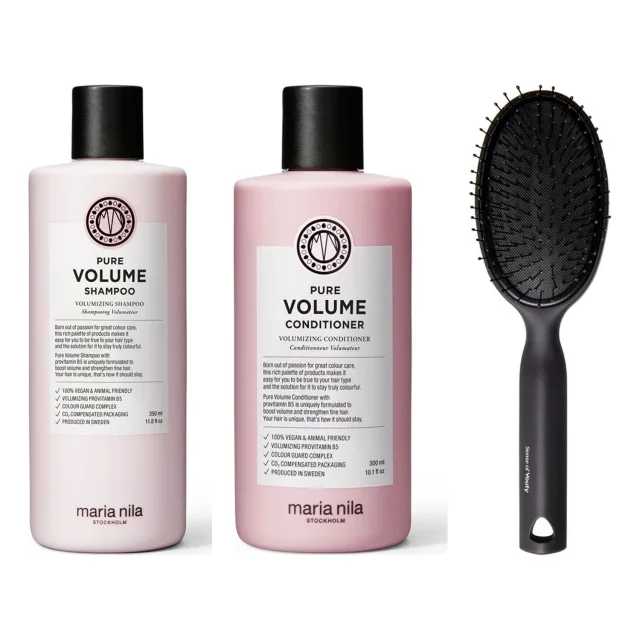 maria nila Volumizing Hair Care Essentials Shampoo & Conditioner & Brush