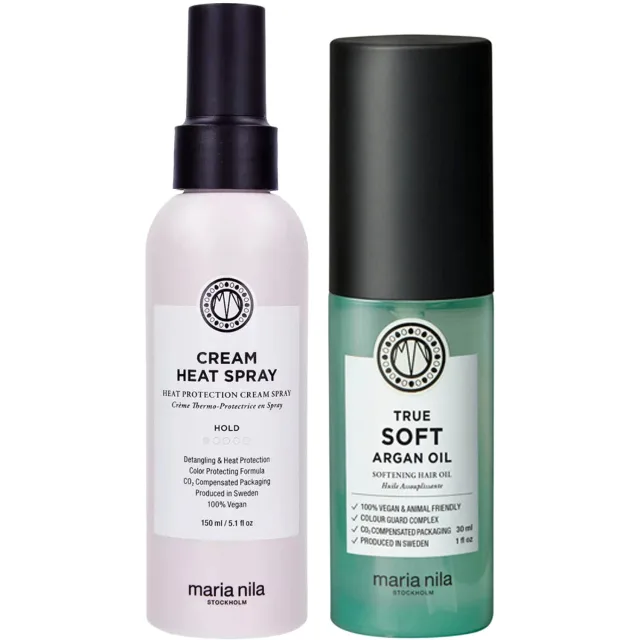 maria nila Cream Heat Spray & True Soft Argan Oil