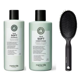 maria nila Silky Hair Essentials Set Shampoo & Conditioner & Detangling Brush