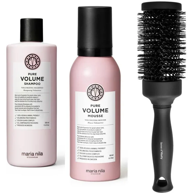 maria nila Volume Hair Set Shampoo Mousse & Blowout Brush
