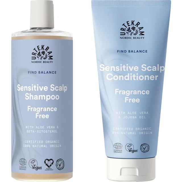 Urtekram Sensitive Scalp Fragrance Free Set Shampoo & Conditioner