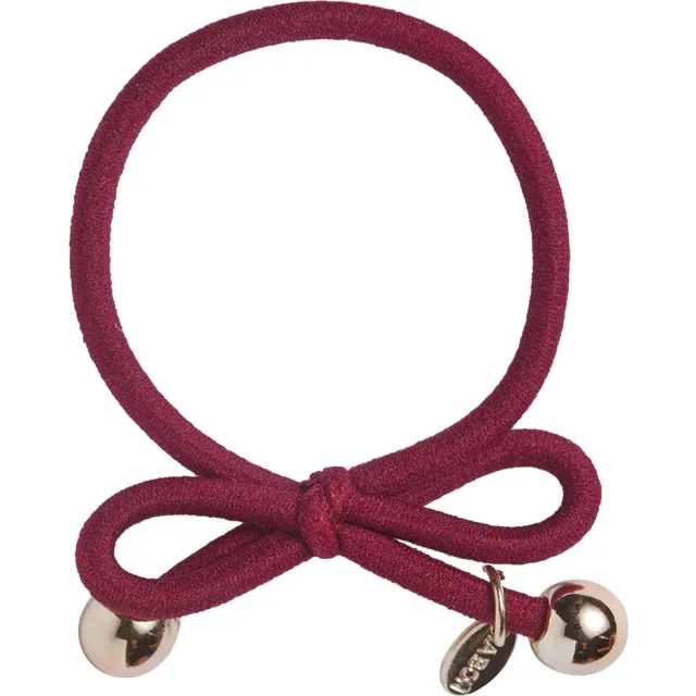 Ia Bon Hair Tie Gold Bead Burgundy