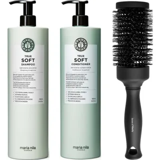 maria nila Soft Hair Set Shampoo Conditioner & Blowout Brush