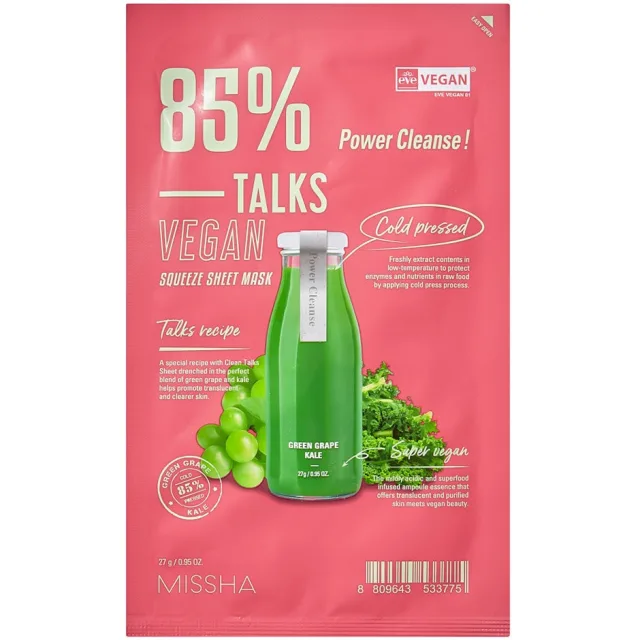 Missha Talks Vegan Squeeze Sheet Mask [Power Cleanse]