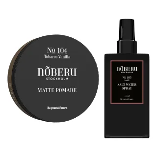 Nõberu Stockholm Daddy Cool Set Matte Pomade & Amalfi Salt Water Spray