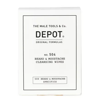 Depot No. 504 Beard & Moustache Cleansing Wipes