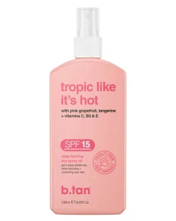 b.tan Tropic Like It's Hot Dry Spray Oil Sunscreen SPF 15 (U)