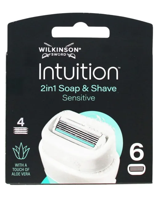 Wilkinson Sword Intuition 2in1 Soap & Shave Sensitive Razor Blades