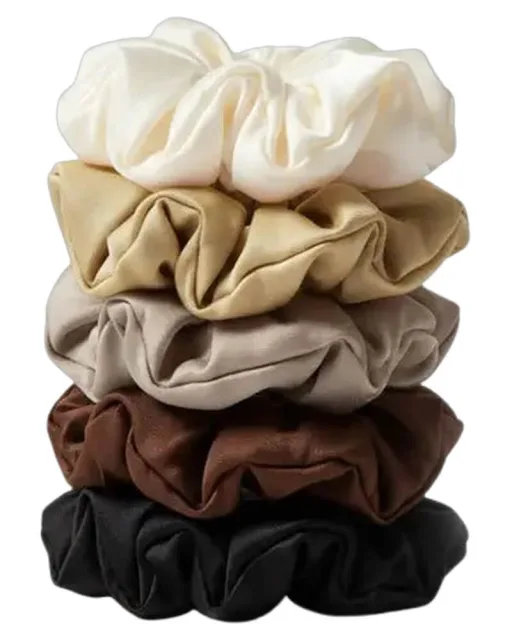 Yuaia Haircare Bløde Satin Hårelastikker Coffee