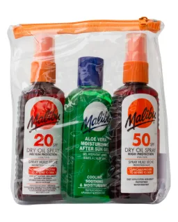 Malibu Travel Pack Dry Oil Spray SPF20 & SPF50 (F)