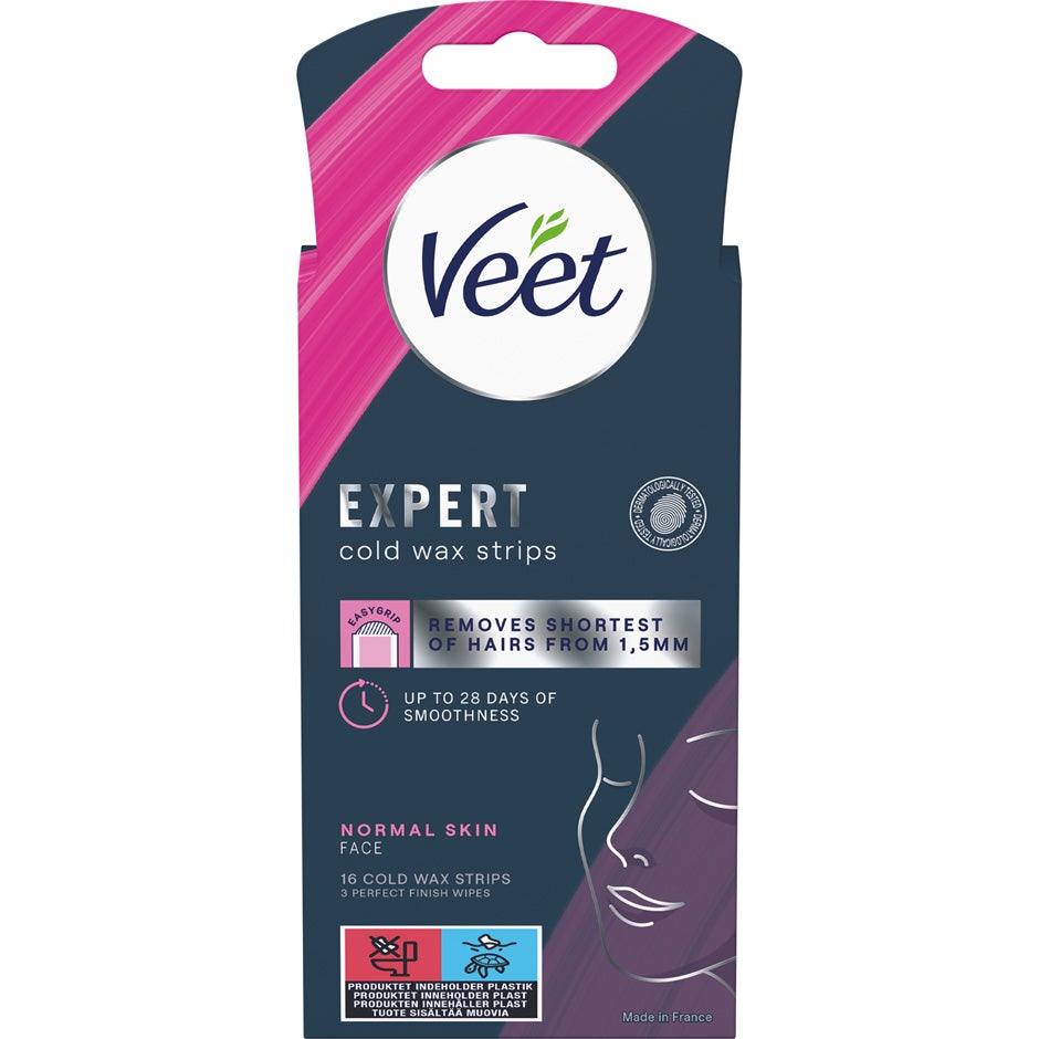 Veet Cold Wax Strips Face 20Pcs - pcs 20