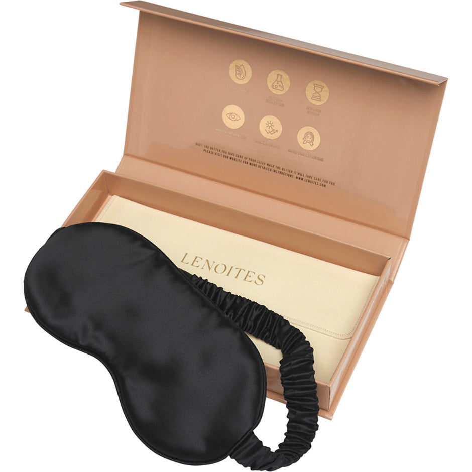 Lenoites Mulberry Sleep Mask with Pouch Black - pcs 1