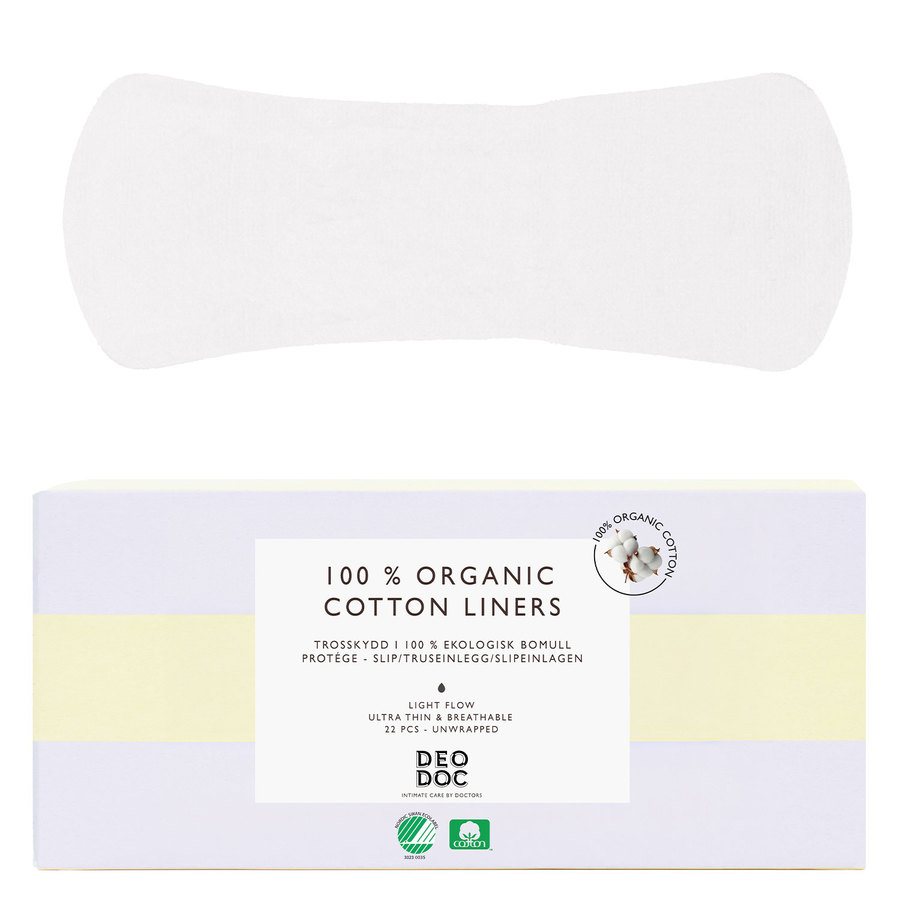 DeoDoc Organic Cotton Liners Unwrapped 22 st