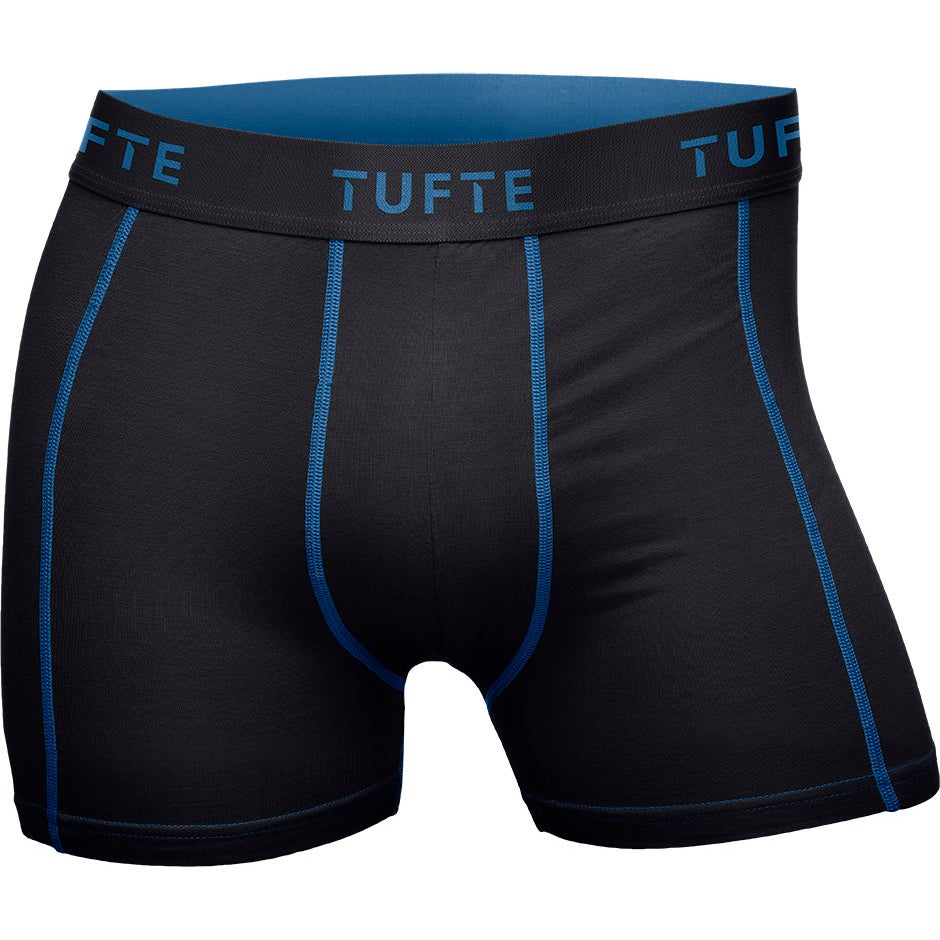 Tufte Softboost Boxer Trunks Black / Riviera Str M