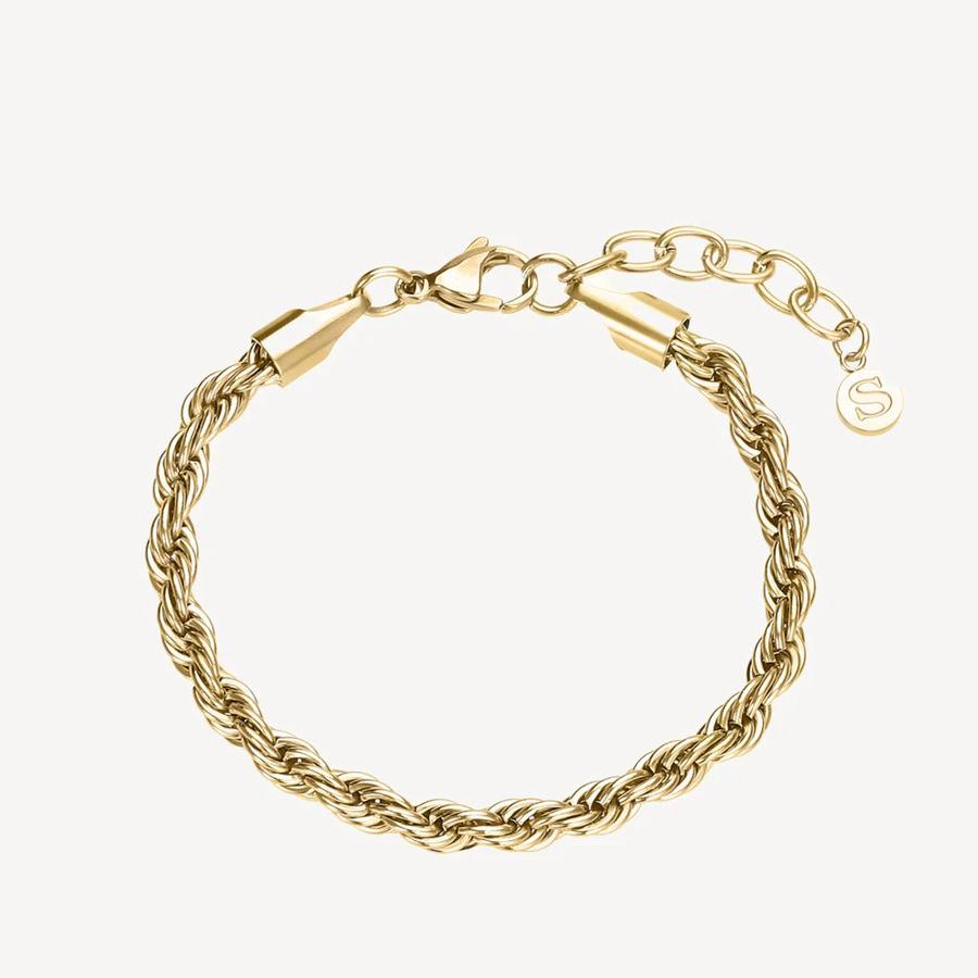 Sistie2ND Rope Bracelet Gold Plated 17 cm