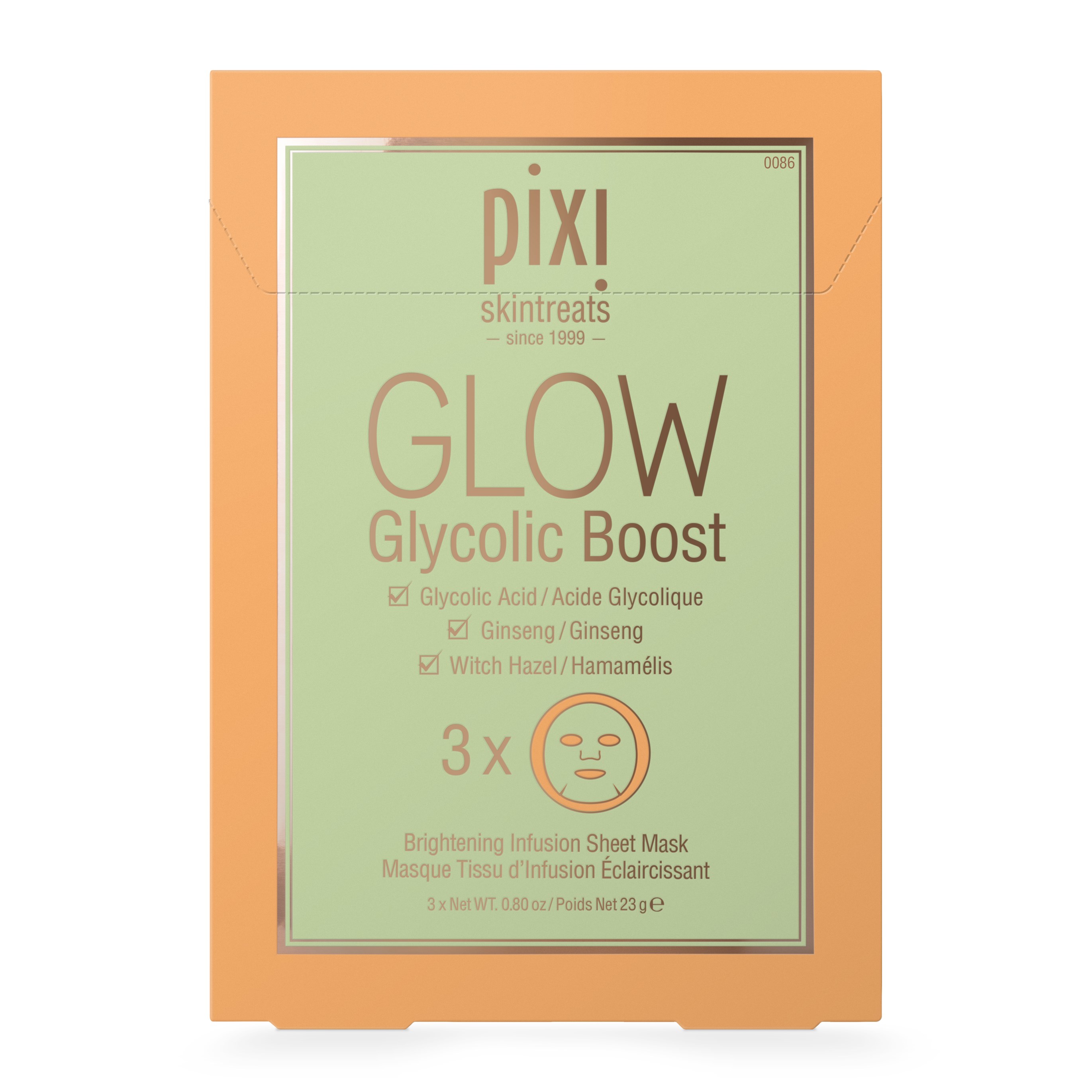 Pixi GLOW Glycolic Boost Sheet Masks 3Pcs - 3 pcs