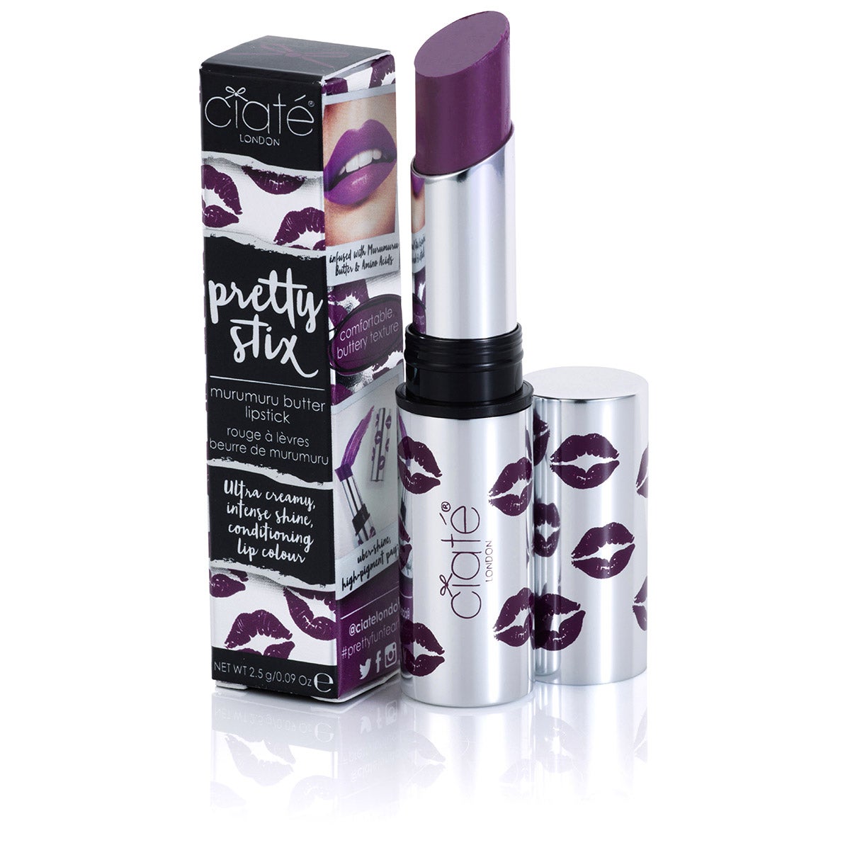 Ciaté Pretty Stix Murumuru Butter Lipstick Heart Breaker Deep Purple - 2.5 g