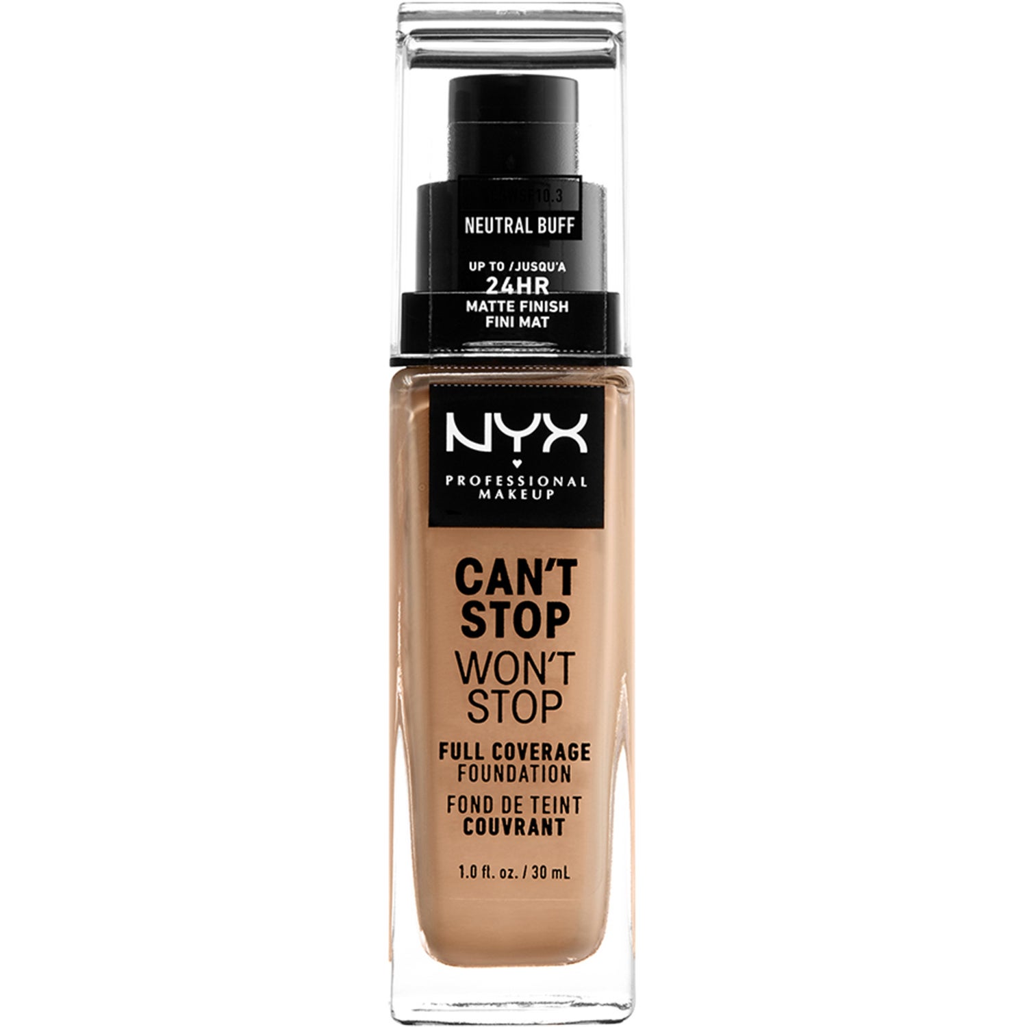 NYX Professional Makeup Can't Stop Won't Stop Foundation Neutral buff - 30 ml