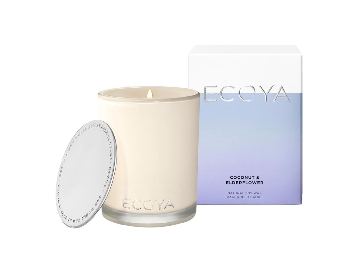 Ecoya Coconut & Elderflower Candle 400 gr 80t brennetid - 400 g