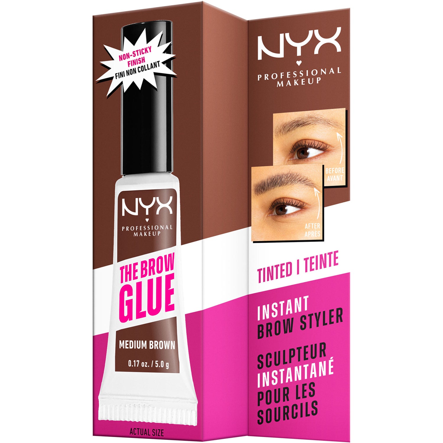 NYX Professional Makeup The Brow Glue Instant Brow Styler Medium Brown 03 - 5 g