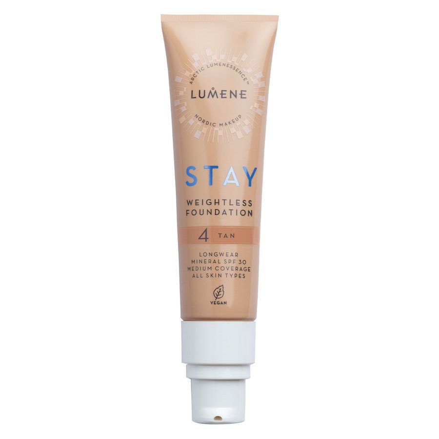 Lumene Stay Weightless Foundation SPF30 30 ml ─ 4 Tan