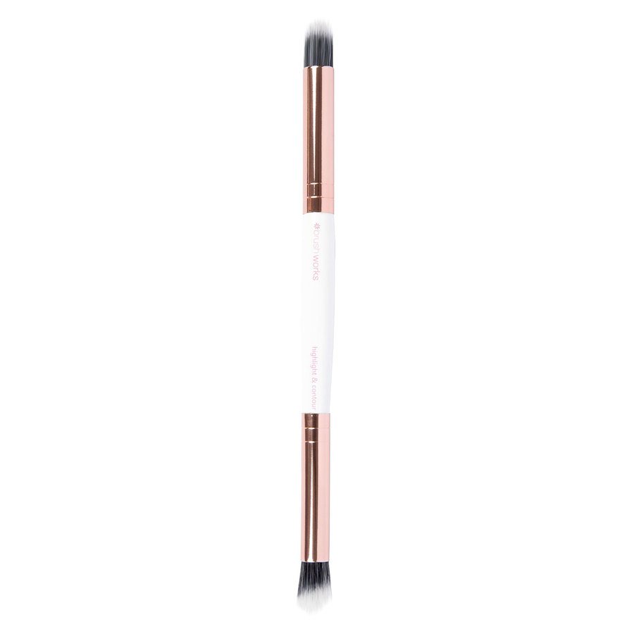 Brushworks White & Gold Highlight and Contour Brush