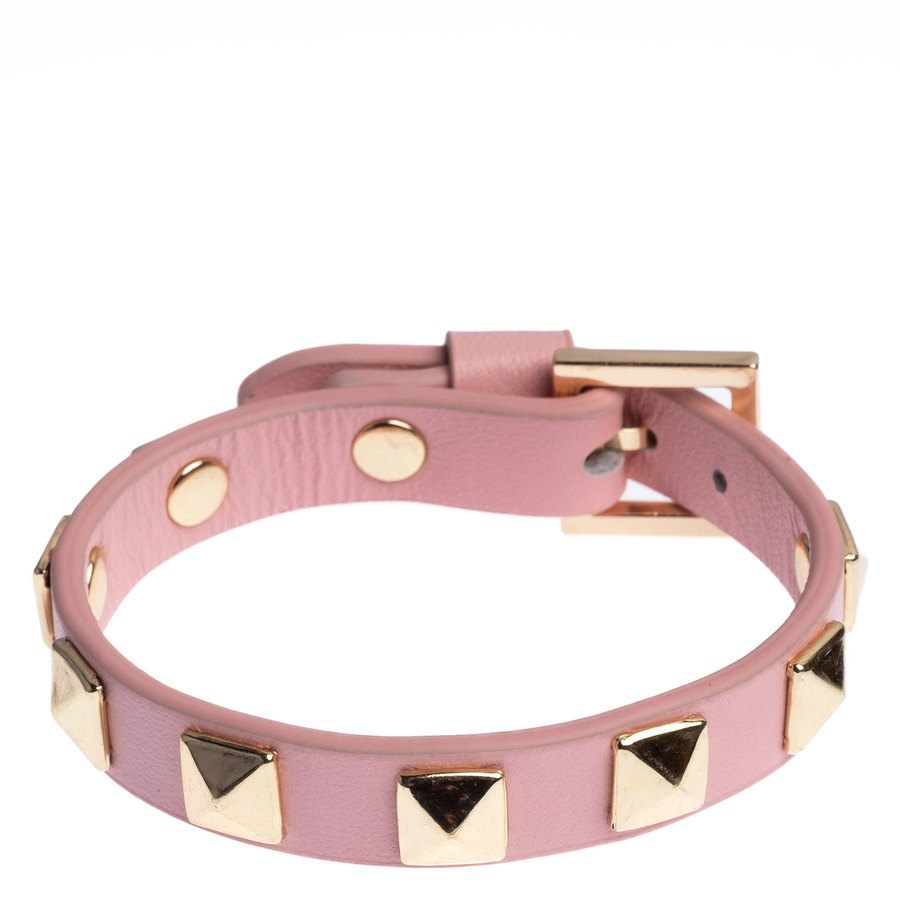 DARK Leather Stud Bracelet Blossom