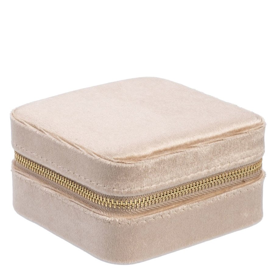 DARK Velvet Jewellery Box Mini Sparkled Champagne