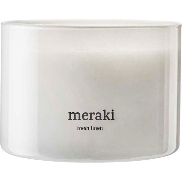 Meraki Fresh Linen Scented Candle  Large