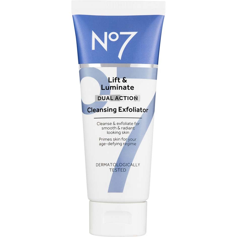 No7 Lift & Luminate Dual Action Cleansing Exfoliator Cleansing Exfoliator for Refreshed and Luminous Skin - 100 ml