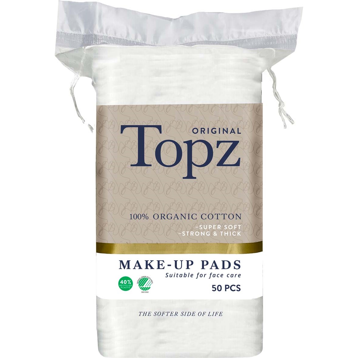 Topz Premium Square Make Up Pads 50 st