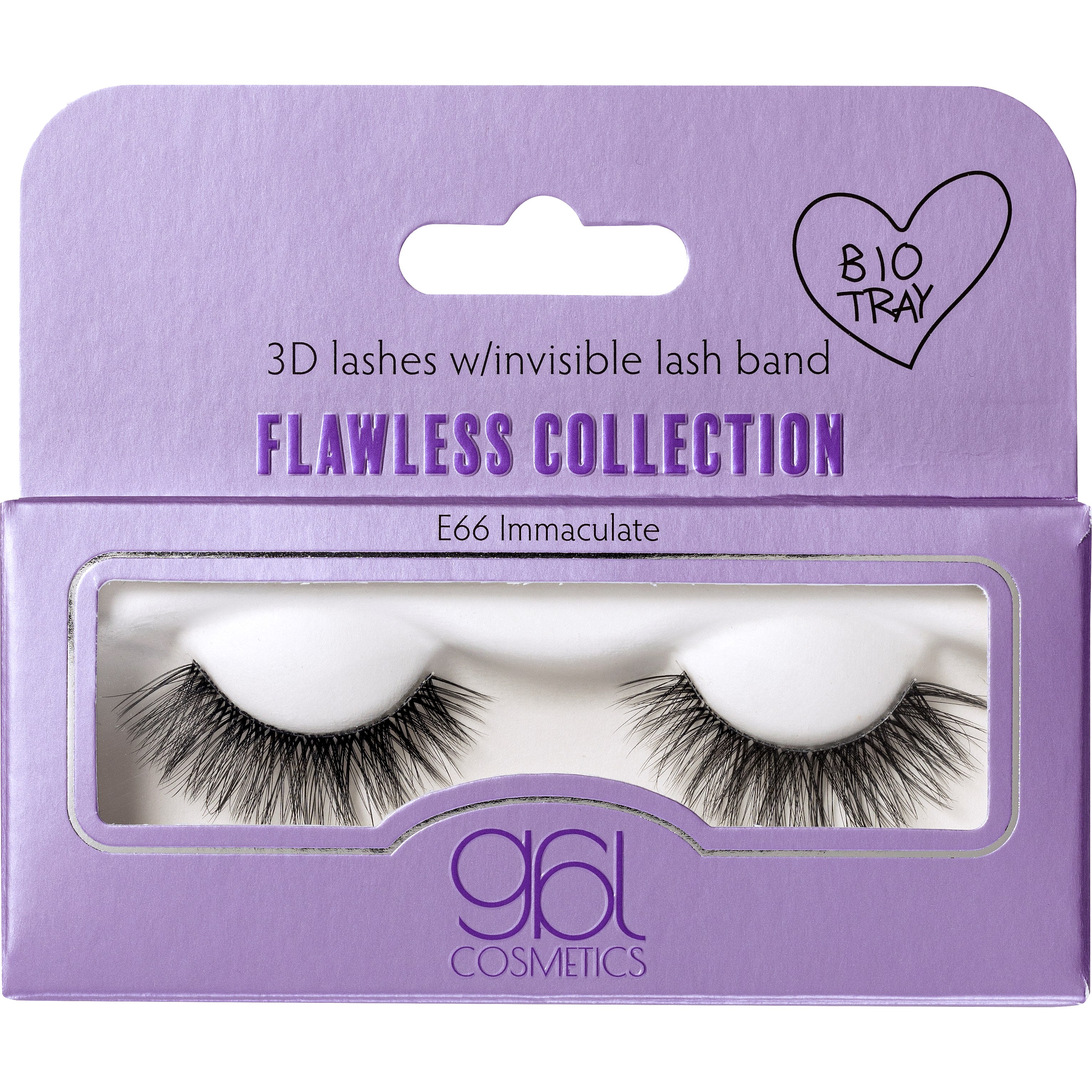 gbl Cosmetics Flawless Collection 3D Lashes w/ invisible lash band E66