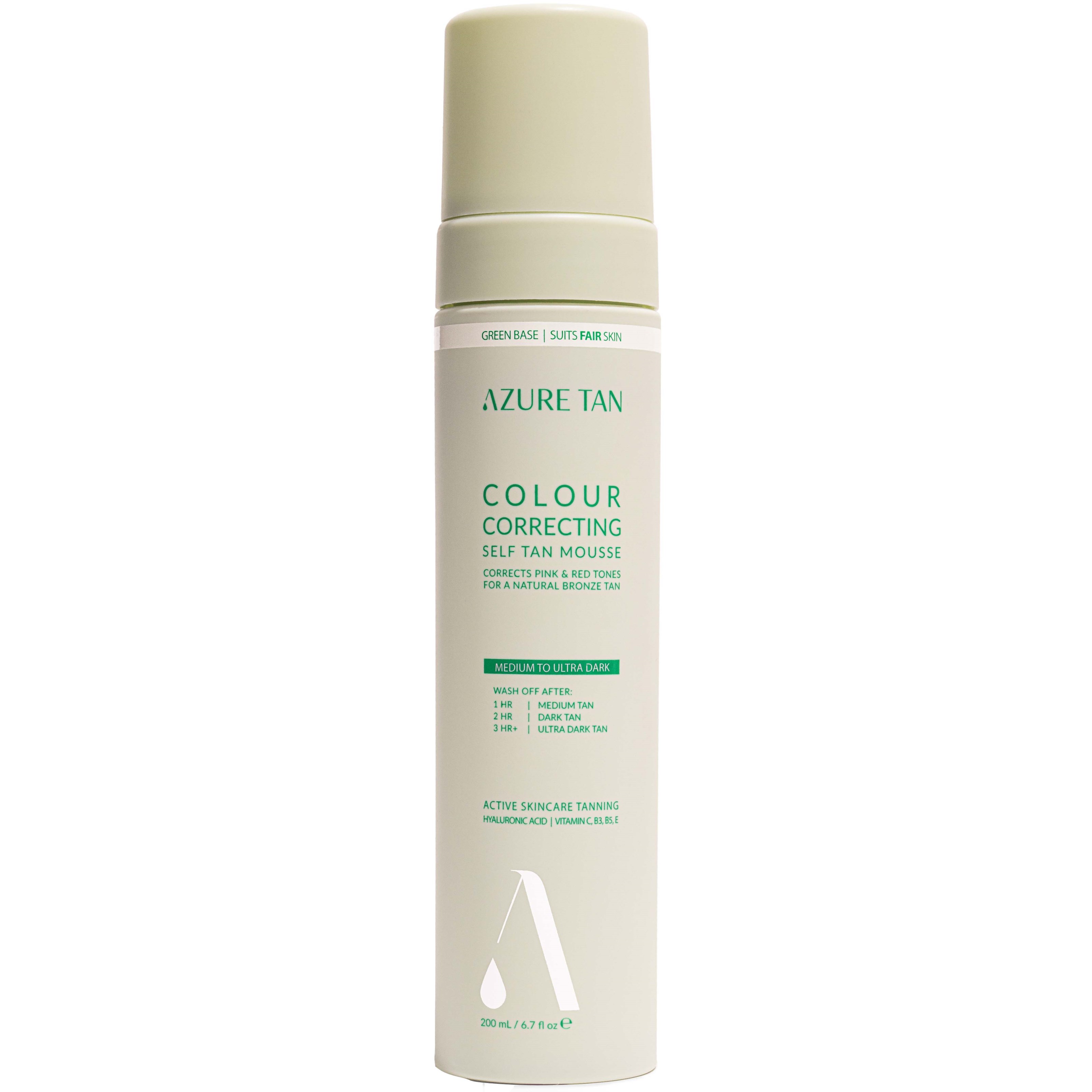 Azure Tan Self Tan Mousse  Self Tan Mousse Green Base Medium To Ultra