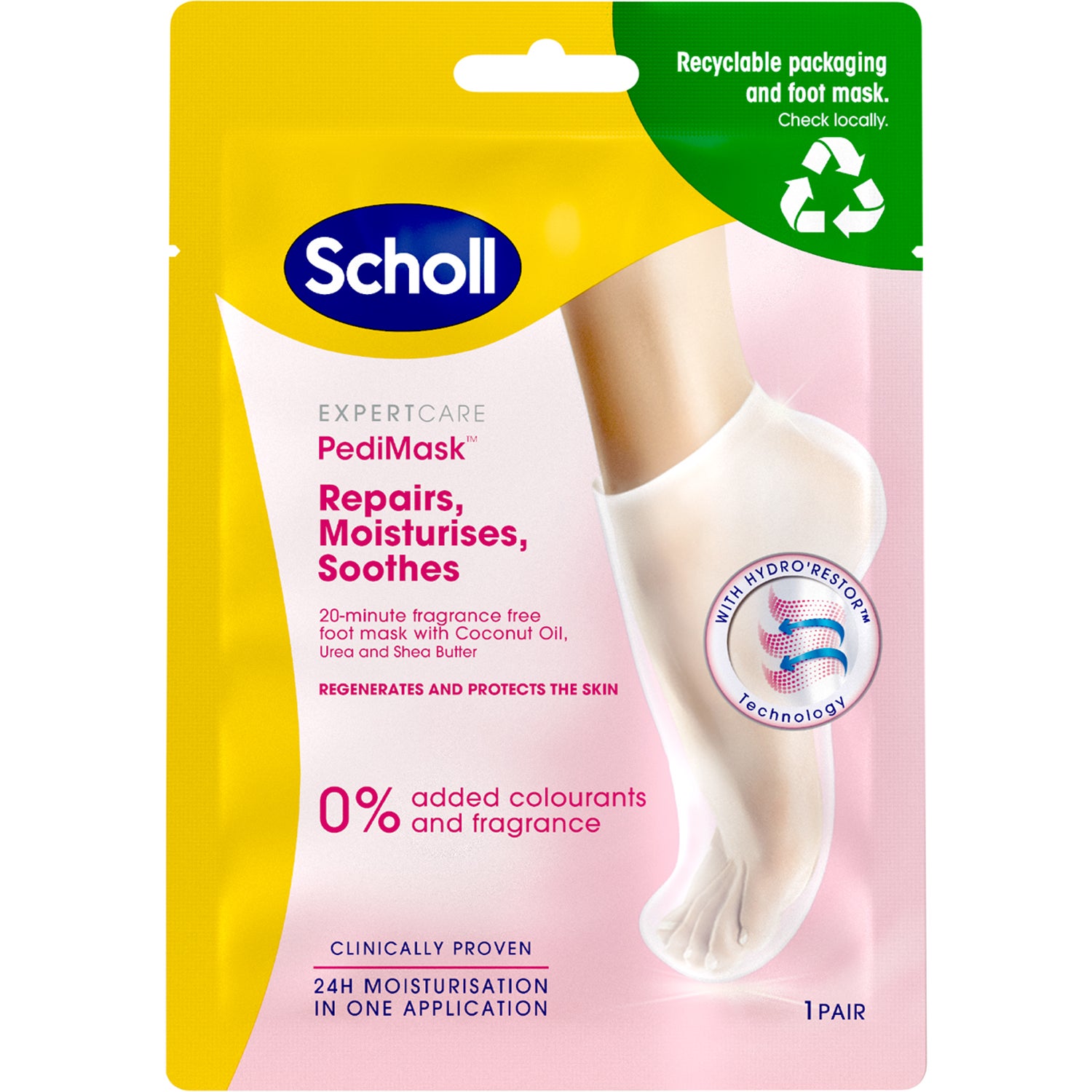 Scholl ExpertCare PediMask™ with no perfume 2 pcs