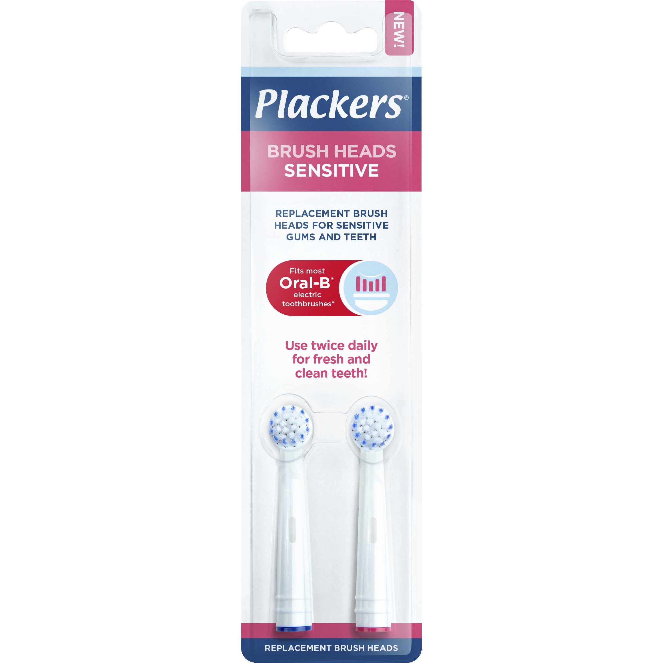 Plackers Brush Head Refills Sensitive 2 st