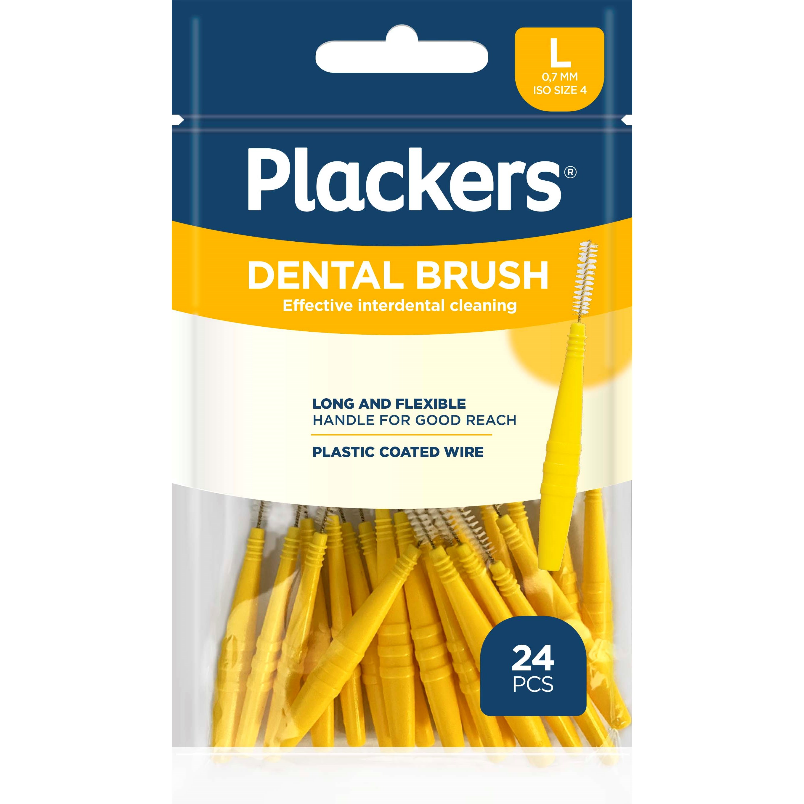 Plackers Dental Brush L 0,7 mm 24 st