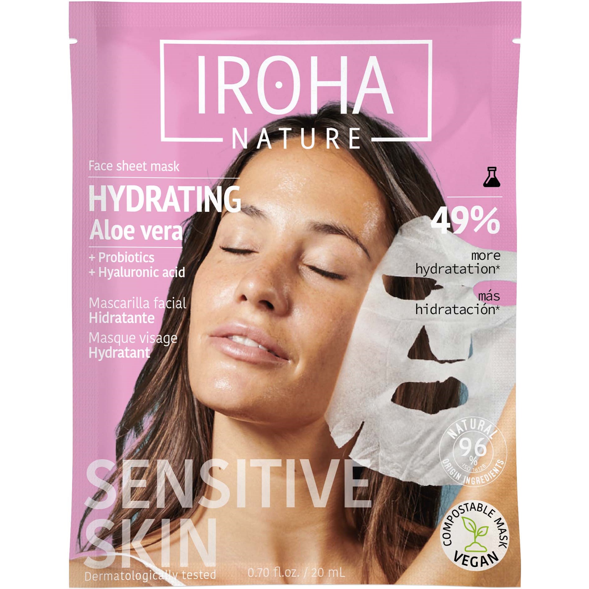 IROHA NATURE Hydrating Aloe Vera Face Sheet Mask