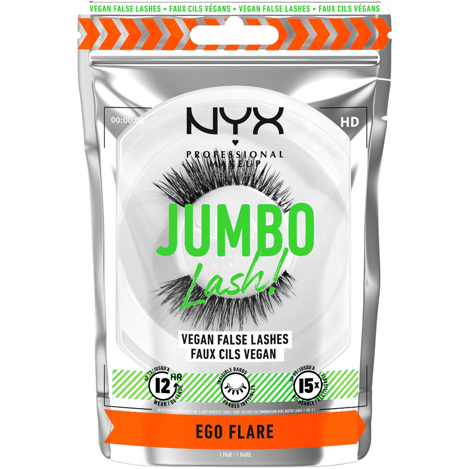 NYX Professional Makeup Jumbo Lash! Vegan False Lashes Ego Flare 05 - 1 pcs