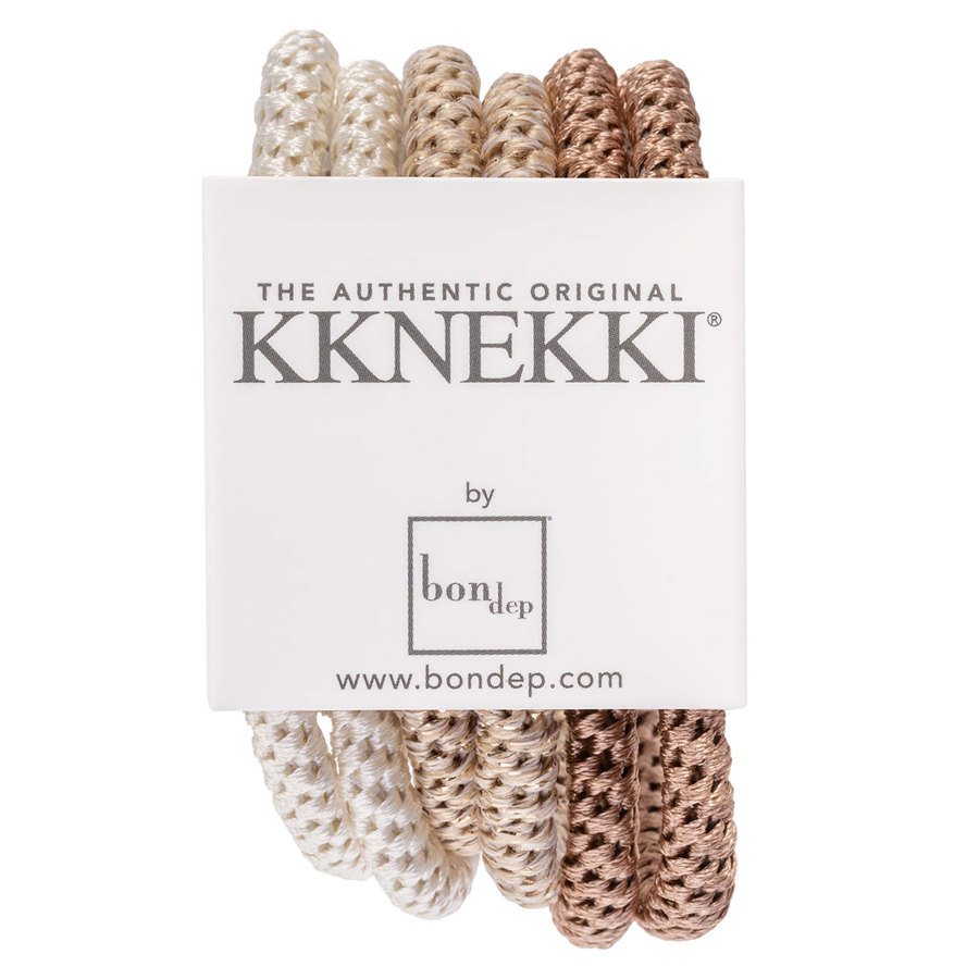 Kknekki Slim Hair Tie Bunt 3 6 st.