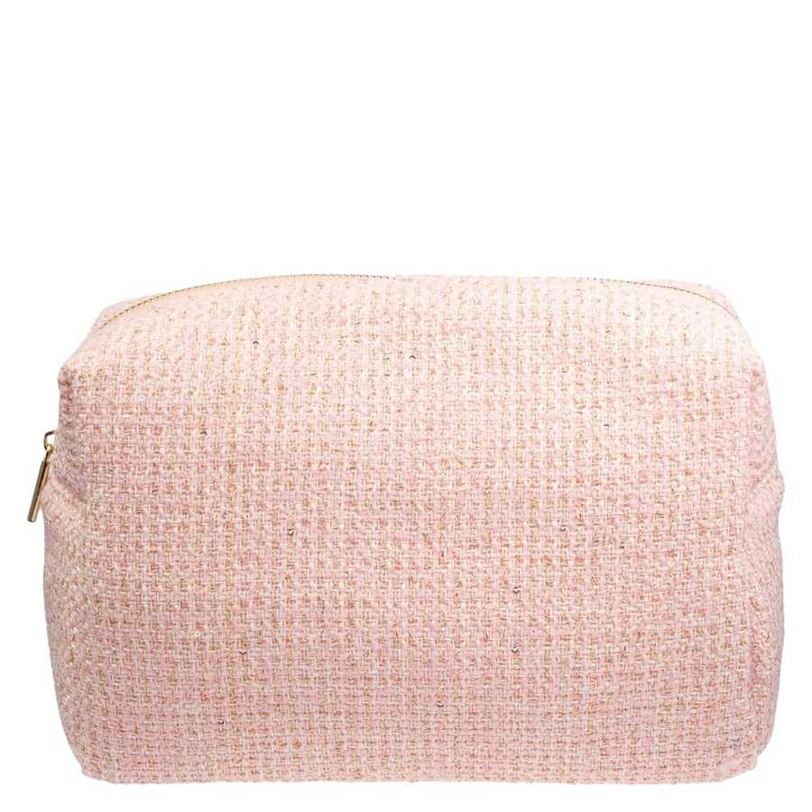 DARK Tweed Make-Up Pouch Large Light Rose