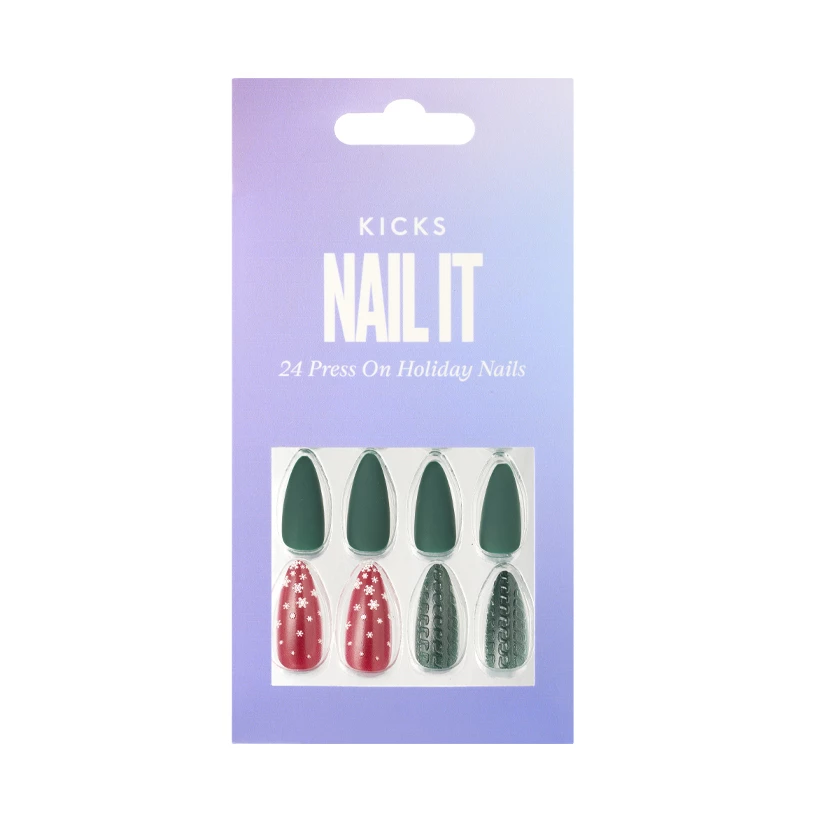 Press On Nails Xmas Green/Red