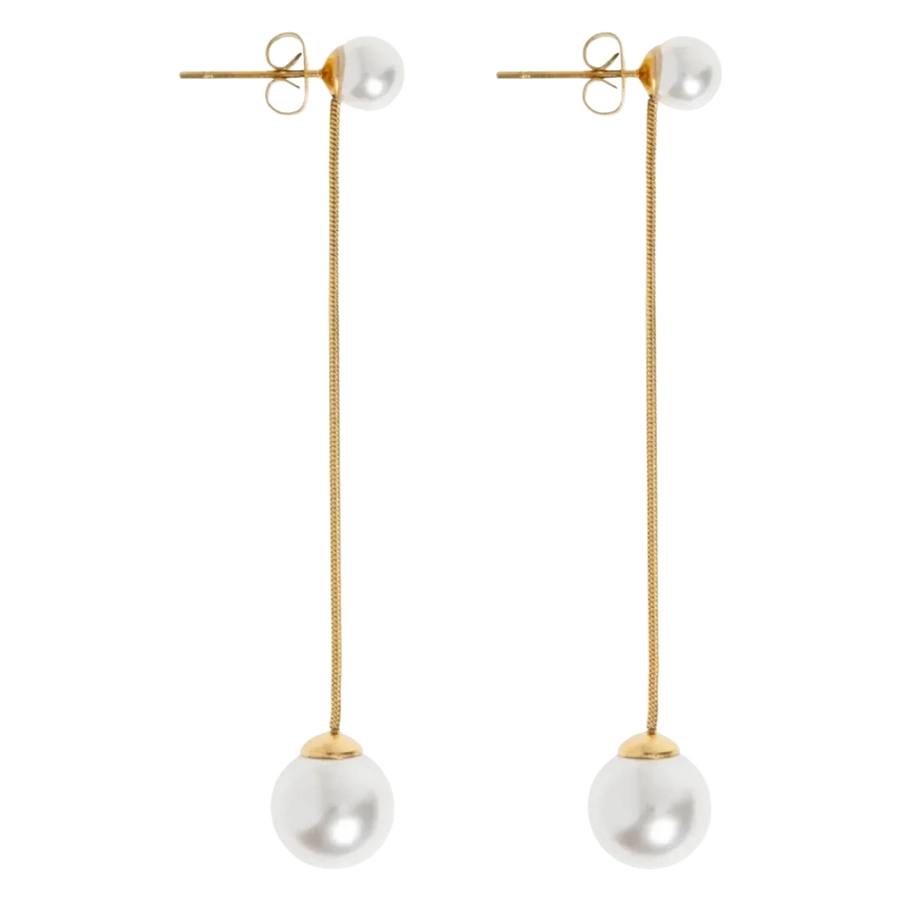 Timi of Sweden Estelle Pearl Chain Earrings Stainless Steel