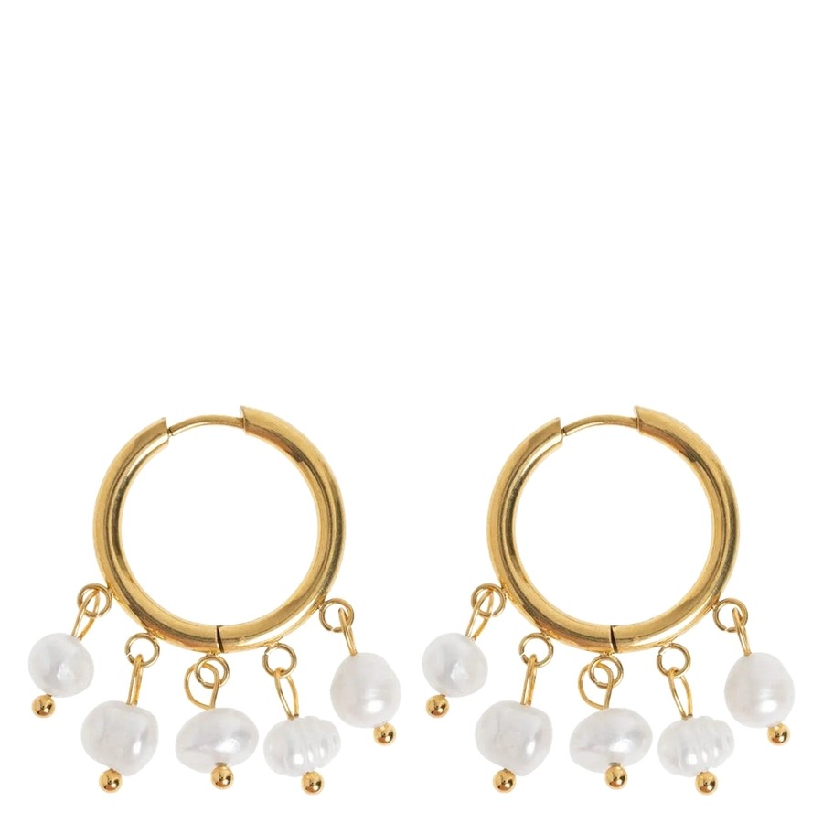 Timi of Sweden Estelle Pearl Hoop Earrings