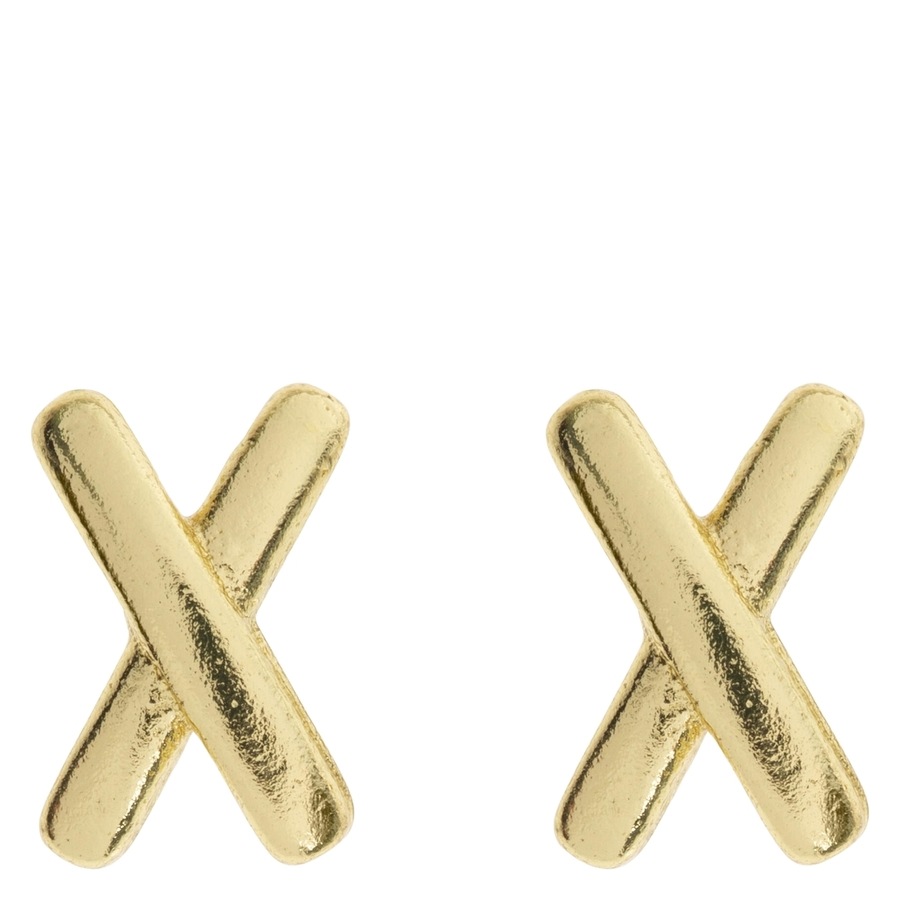 Timi of Sweden Dixie Cross Minimalistic Stud Earrings Guld