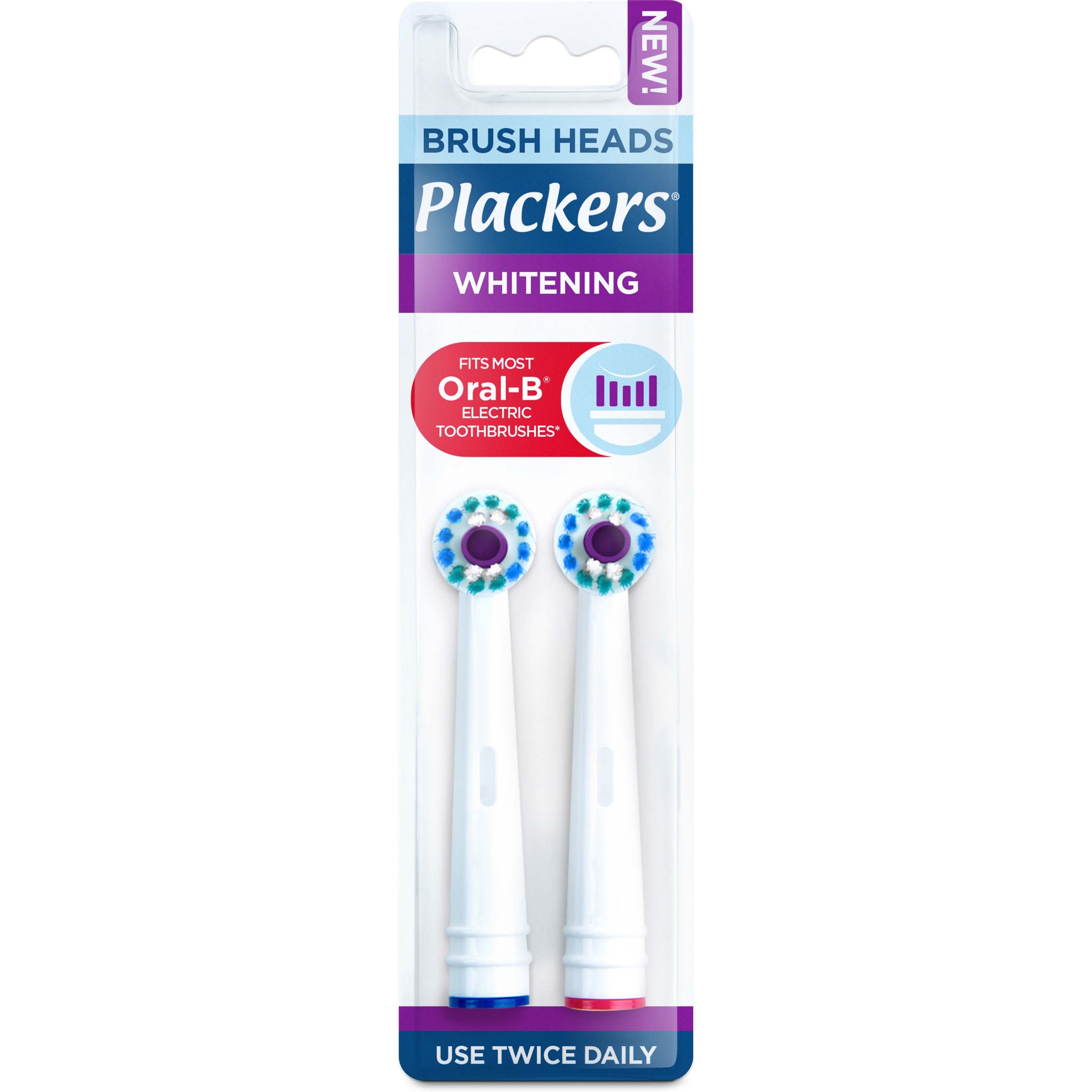 Plackers Brush Head Refills Whitening 2 st