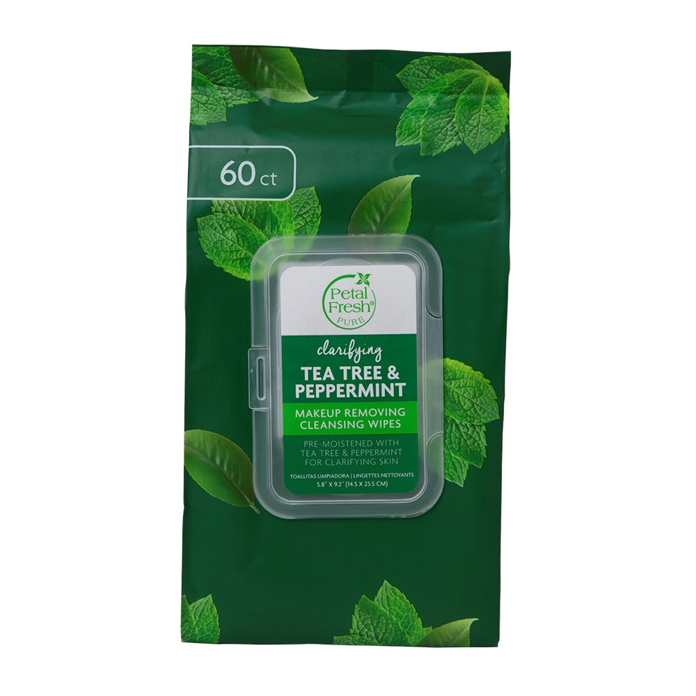 Petal Fresh Pure Tea Tree & Peppermint Makeup Removing Wipes