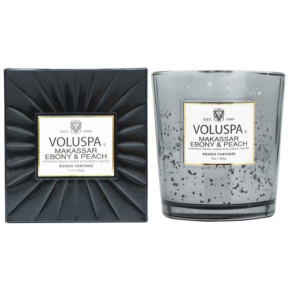 Voluspa Boxed Candle Makassar Ebony & Peach 60h - 255 g