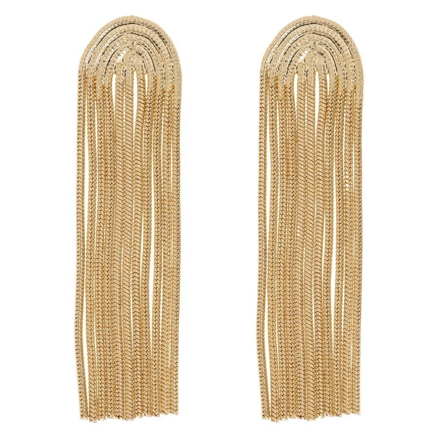 Timi of Sweden Lisanne Long Arched Chain Party Earrings