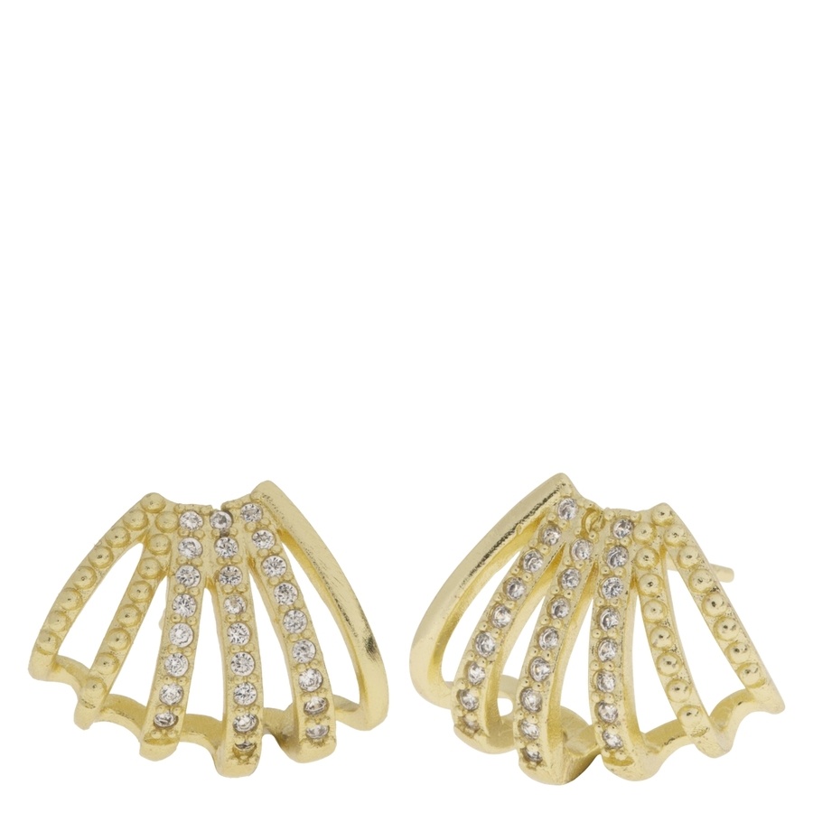 Timi of Sweden Rita Crystal Clam Earrings